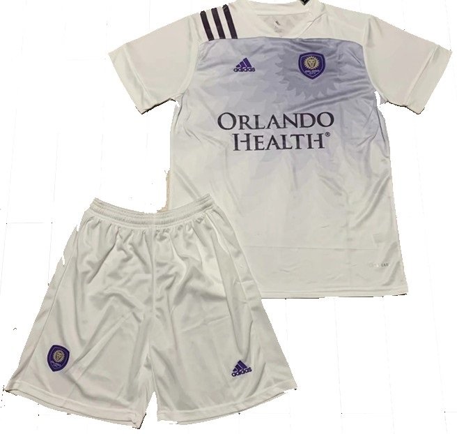 Kit infantil oficial Adidas Orlando City 2020 II jogador